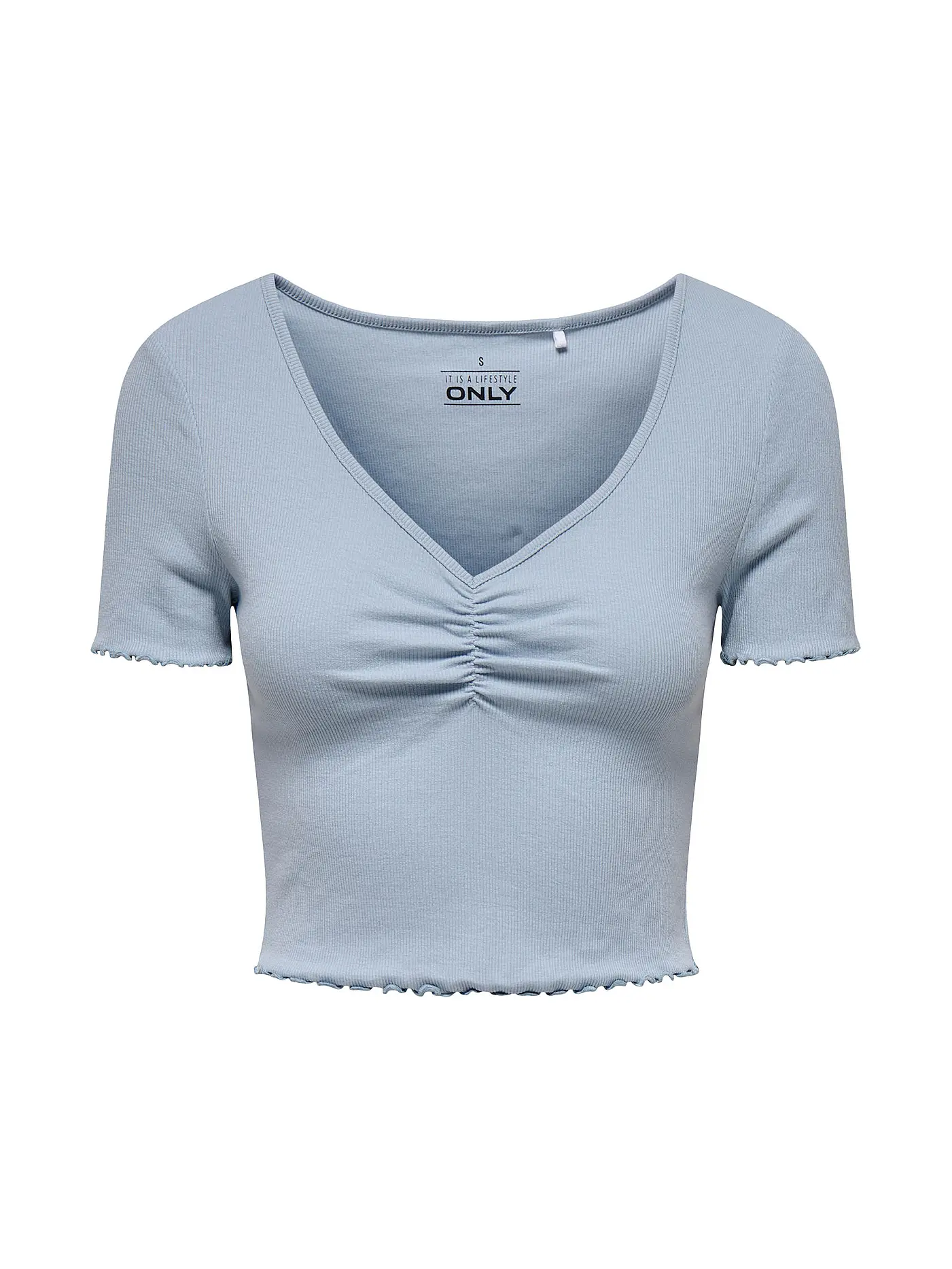 ONLY | T-Shirt Cropped Fit ONLBETTY | hellblau